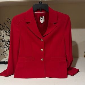 Anne Klein Vibrant Red Blazer